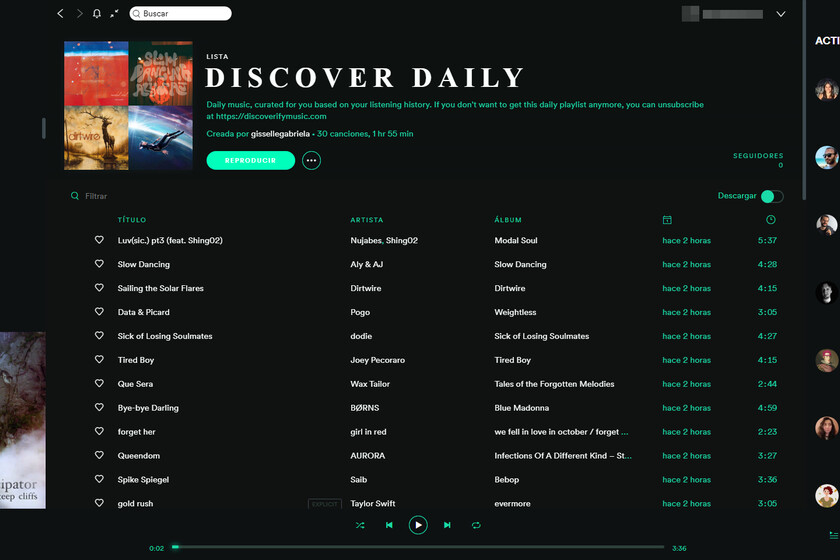 يشبه Discoverify اكتشاف Spotify الأسبوعي ولكن مع موسيقى جديدة كل يوم
